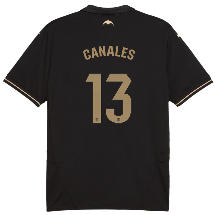 Niño Fútbol Camiseta Antonia Canales #13 Negro 2ª Equipación 2024/25 Argentina