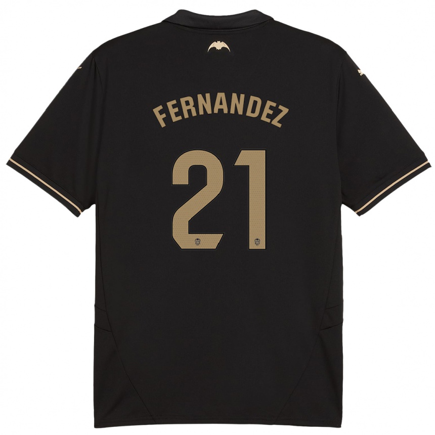 Niño Fútbol Camiseta Estela Fernández #21 Negro 2ª Equipación 2024/25 Argentina