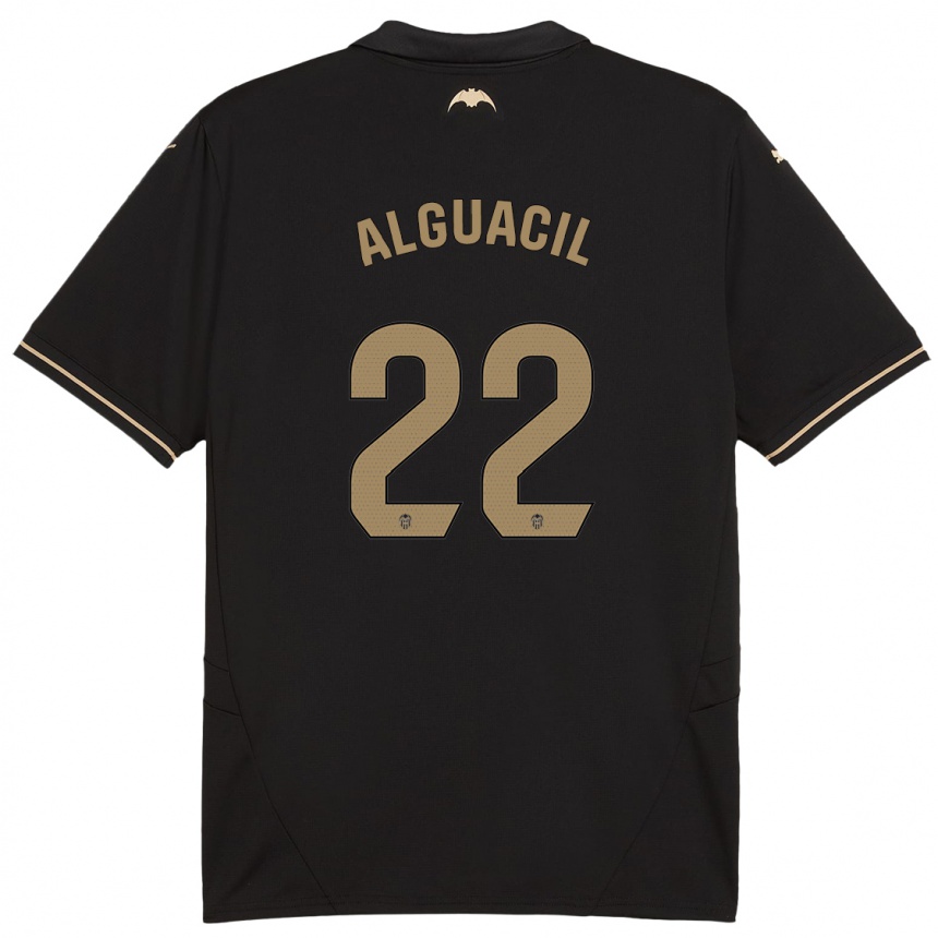 Niño Fútbol Camiseta Ainhoa Alguacil #22 Negro 2ª Equipación 2024/25 Argentina