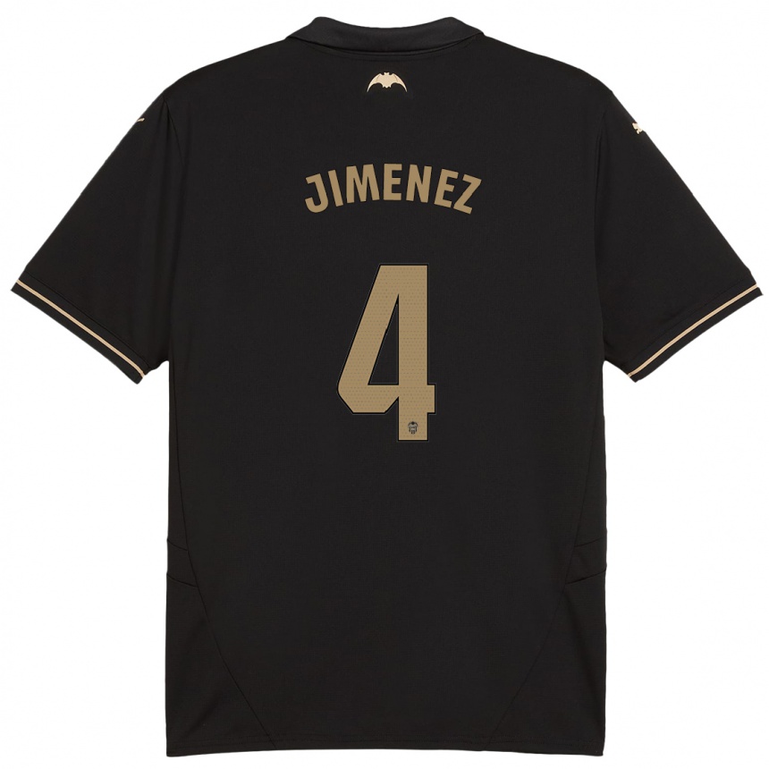 Niño Fútbol Camiseta Maria Jimenez #4 Negro 2ª Equipación 2024/25 Argentina