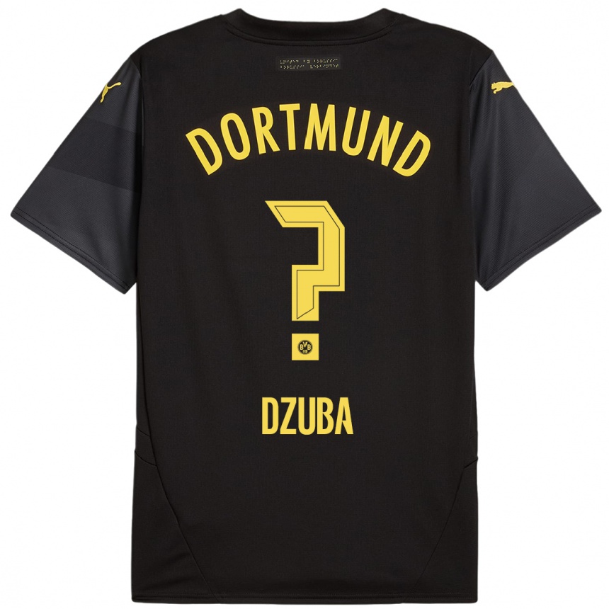 Niño Fútbol Camiseta Fabian Dzuba #0 Negro Amarillo 2ª Equipación 2024/25 Argentina