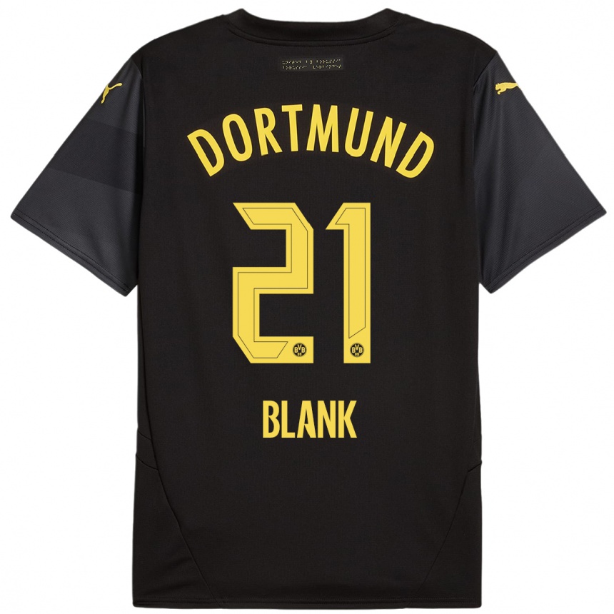 Niño Fútbol Camiseta Hendry Blank #21 Negro Amarillo 2ª Equipación 2024/25 Argentina