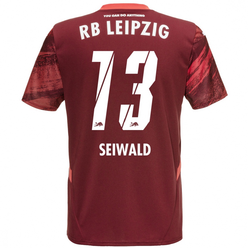 Niño Fútbol Camiseta Nicolas Seiwald #13 Borgoña 2ª Equipación 2024/25 Argentina