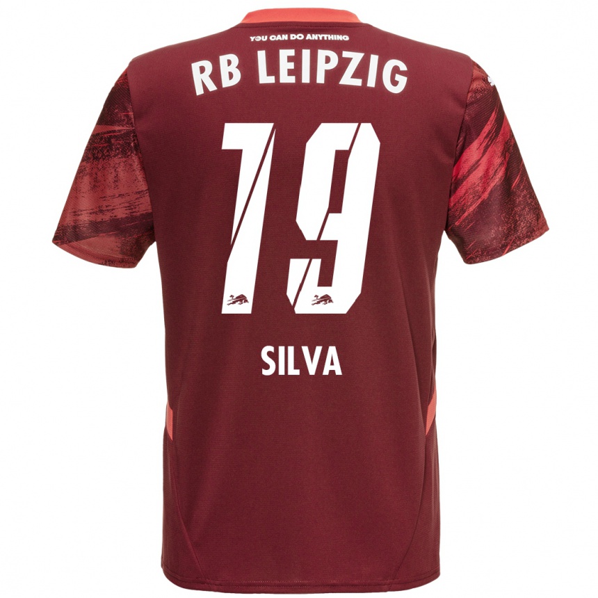 Niño Fútbol Camiseta André Silva #19 Borgoña 2ª Equipación 2024/25 Argentina