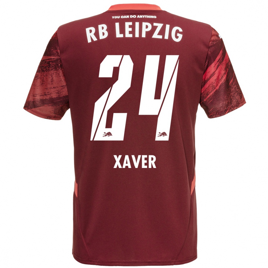 Niño Fútbol Camiseta Xaver Schlager #24 Borgoña 2ª Equipación 2024/25 Argentina