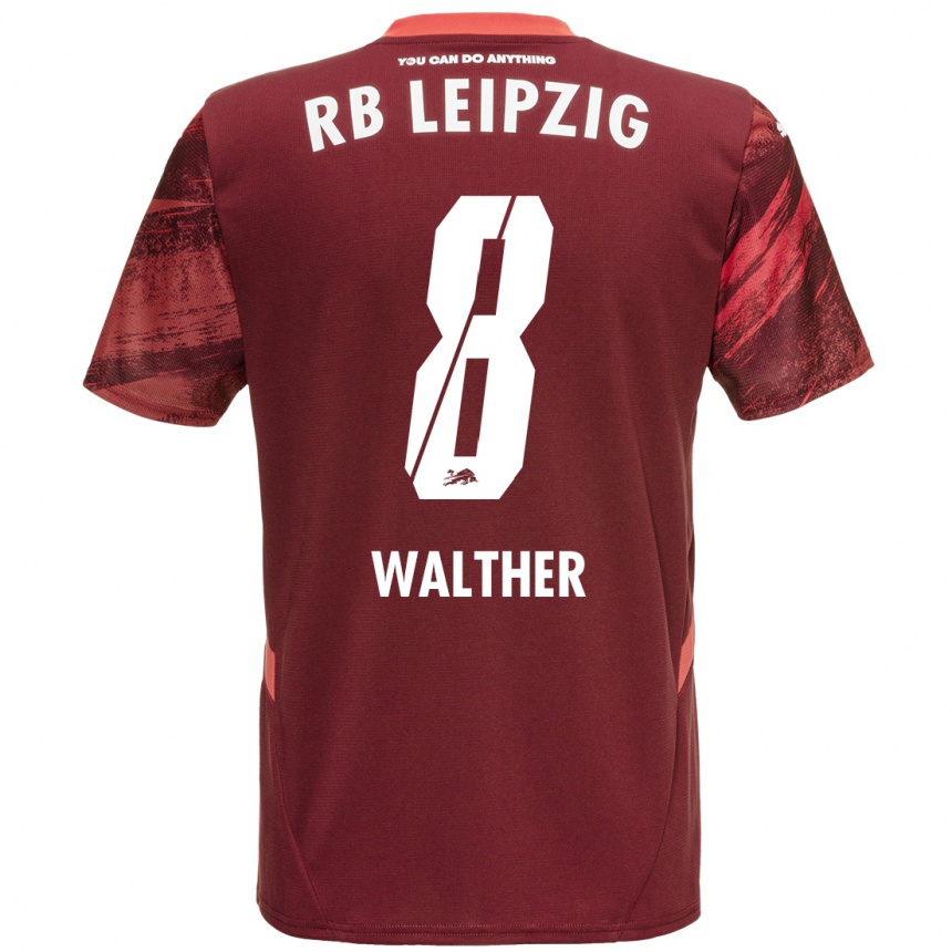 Niño Fútbol Camiseta Kofi Walther #8 Borgoña 2ª Equipación 2024/25 Argentina