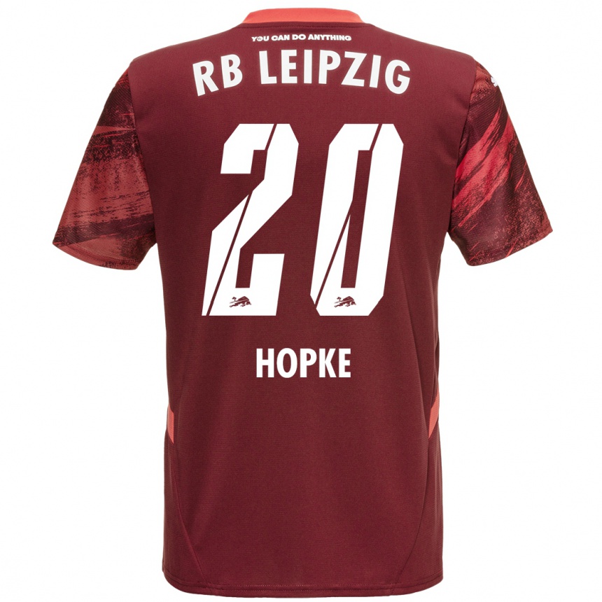 Niño Fútbol Camiseta Hannes Hopke #20 Borgoña 2ª Equipación 2024/25 Argentina