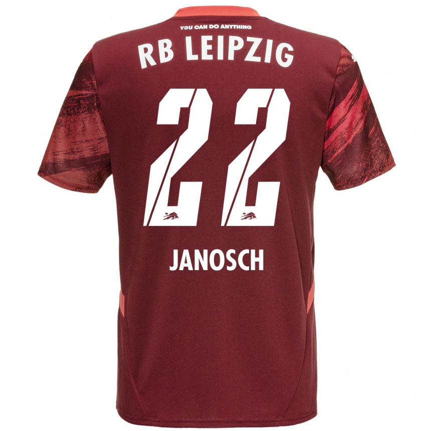 Niño Fútbol Camiseta Luca Janosch #22 Borgoña 2ª Equipación 2024/25 Argentina