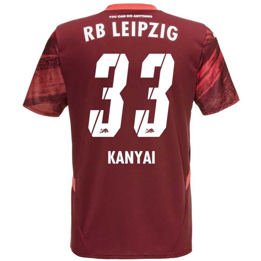 Niño Fútbol Camiseta Janos Kanyai #33 Borgoña 2ª Equipación 2024/25 Argentina