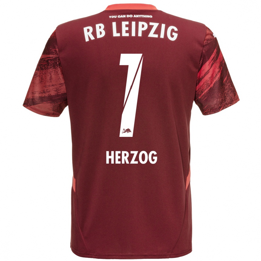 Niño Fútbol Camiseta Elvira Herzog #1 Borgoña 2ª Equipación 2024/25 Argentina