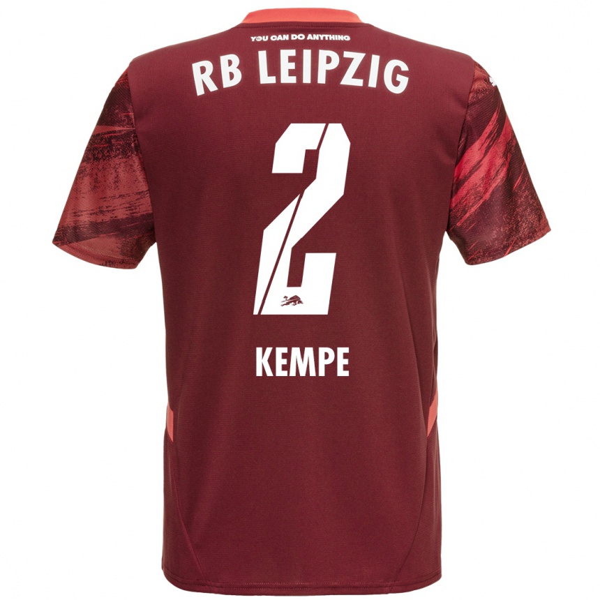 Niño Fútbol Camiseta Frederike Kempe #2 Borgoña 2ª Equipación 2024/25 Argentina