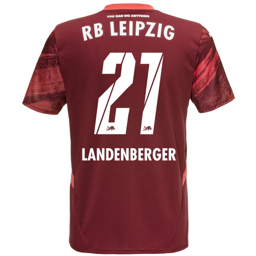 Niño Fútbol Camiseta Julia Landenberger #21 Borgoña 2ª Equipación 2024/25 Argentina