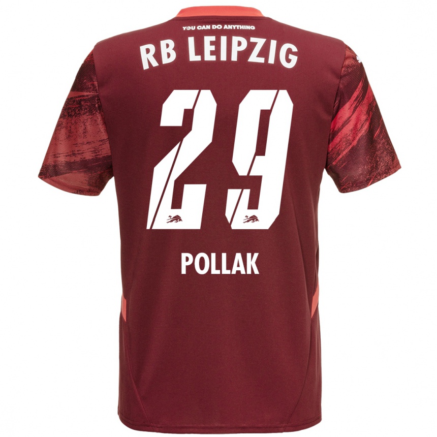 Niño Fútbol Camiseta Julia Pollak #29 Borgoña 2ª Equipación 2024/25 Argentina