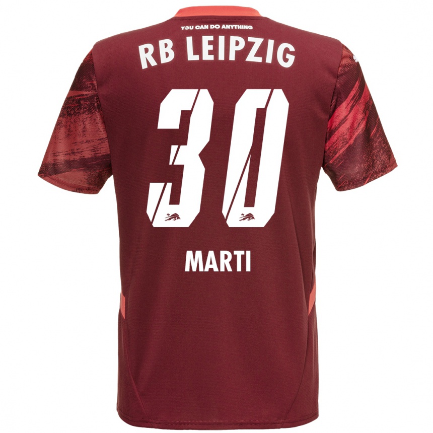 Niño Fútbol Camiseta Lara Marti #30 Borgoña 2ª Equipación 2024/25 Argentina