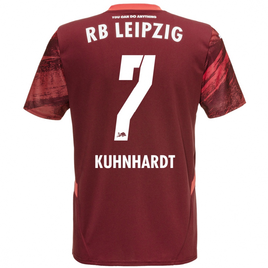 Niño Fútbol Camiseta Paul Kühnhardt #7 Borgoña 2ª Equipación 2024/25 Argentina