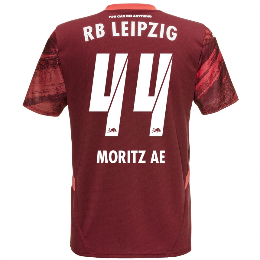 Niño Fútbol Camiseta Moritz Aé #44 Borgoña 2ª Equipación 2024/25 Argentina