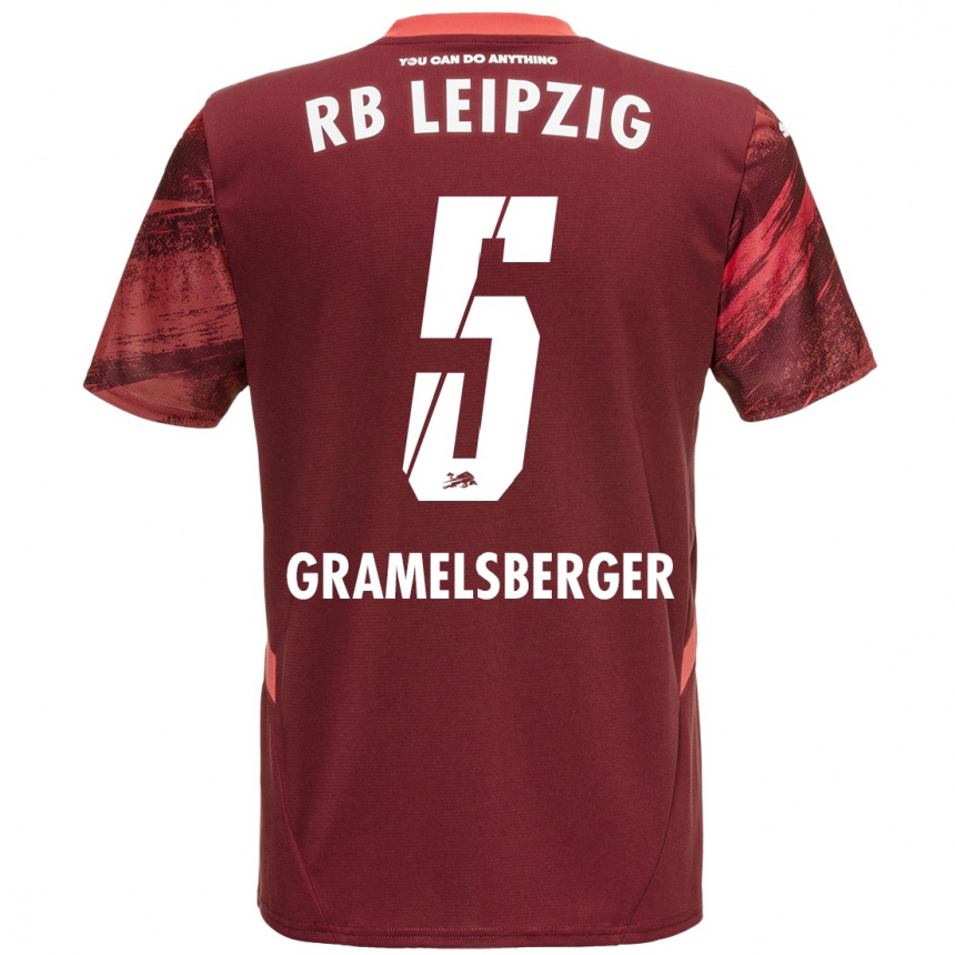 Niño Fútbol Camiseta Lennert Gramelsberger #5 Borgoña 2ª Equipación 2024/25 Argentina