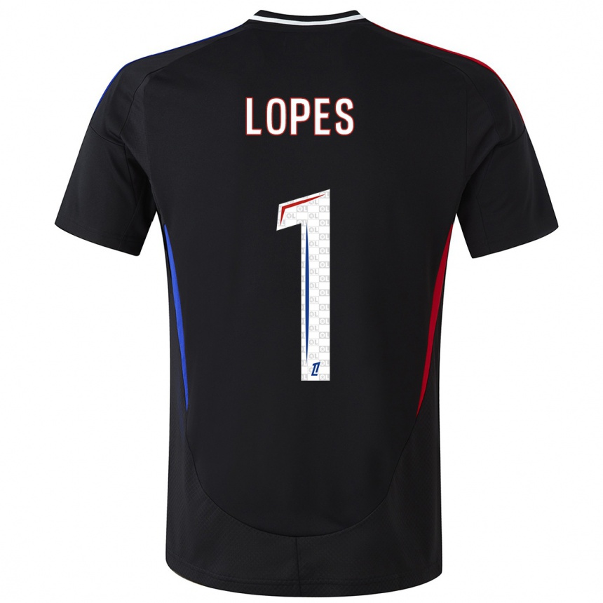 Niño Fútbol Camiseta Anthony Lopes #1 Negro 2ª Equipación 2024/25 Argentina