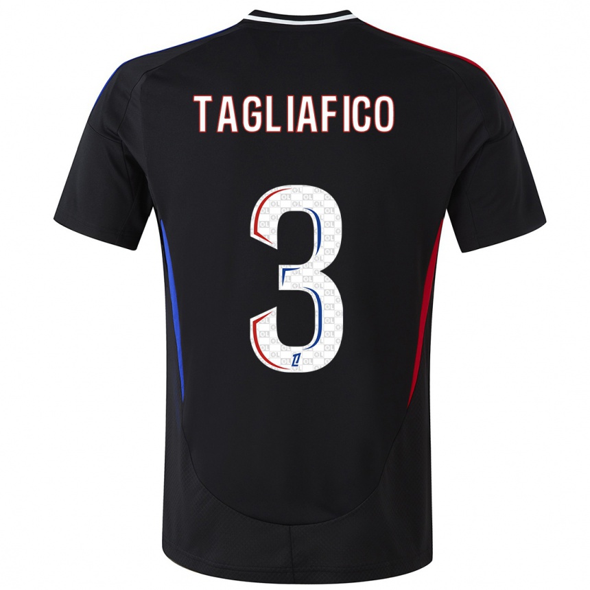 Niño Fútbol Camiseta Nicolas Tagliafico #3 Negro 2ª Equipación 2024/25 Argentina