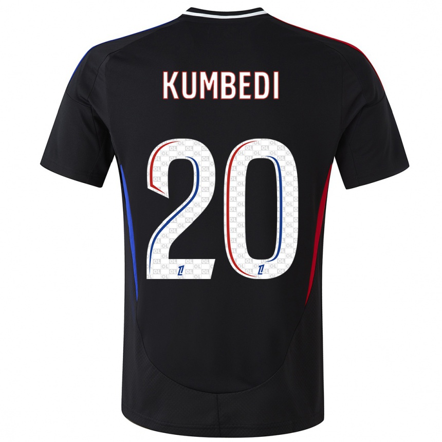 Niño Fútbol Camiseta Saël Kumbedi #20 Negro 2ª Equipación 2024/25 Argentina