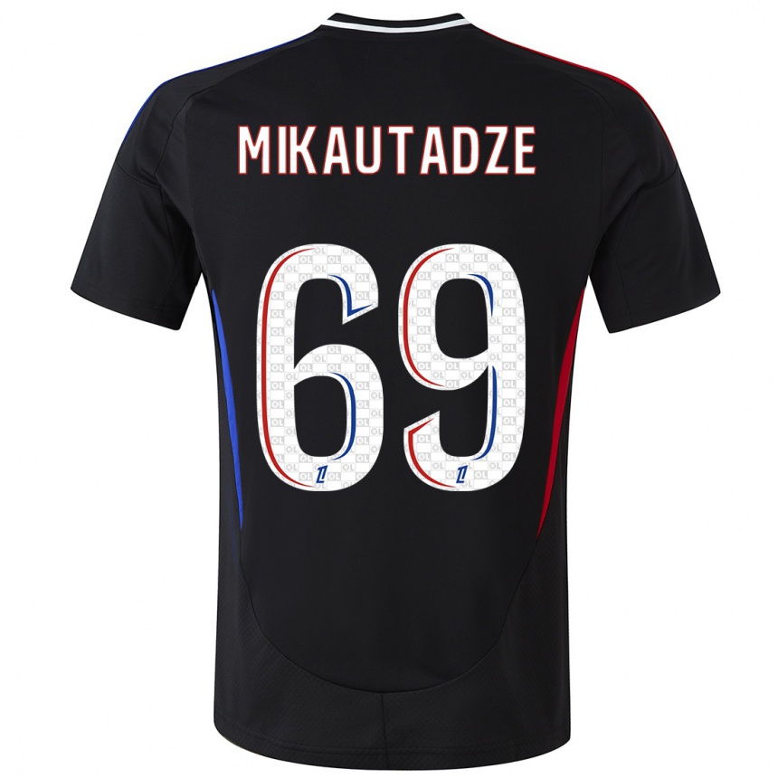 Niño Fútbol Camiseta Georges Mikautadze #69 Negro 2ª Equipación 2024/25 Argentina