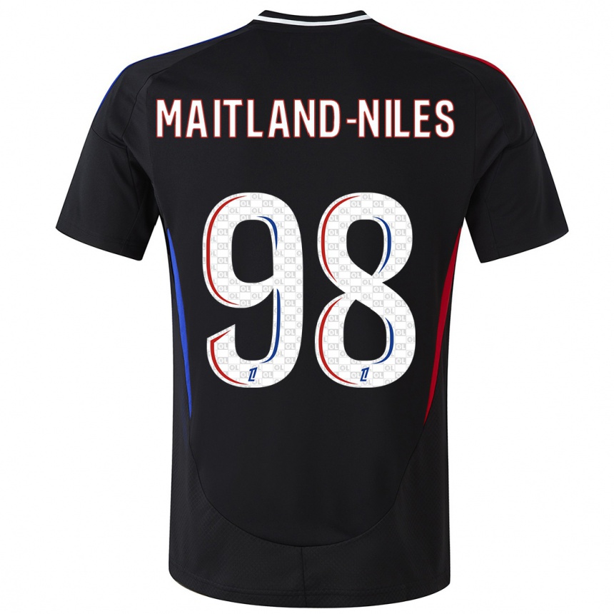 Niño Fútbol Camiseta Ainsley Maitland-Niles #98 Negro 2ª Equipación 2024/25 Argentina