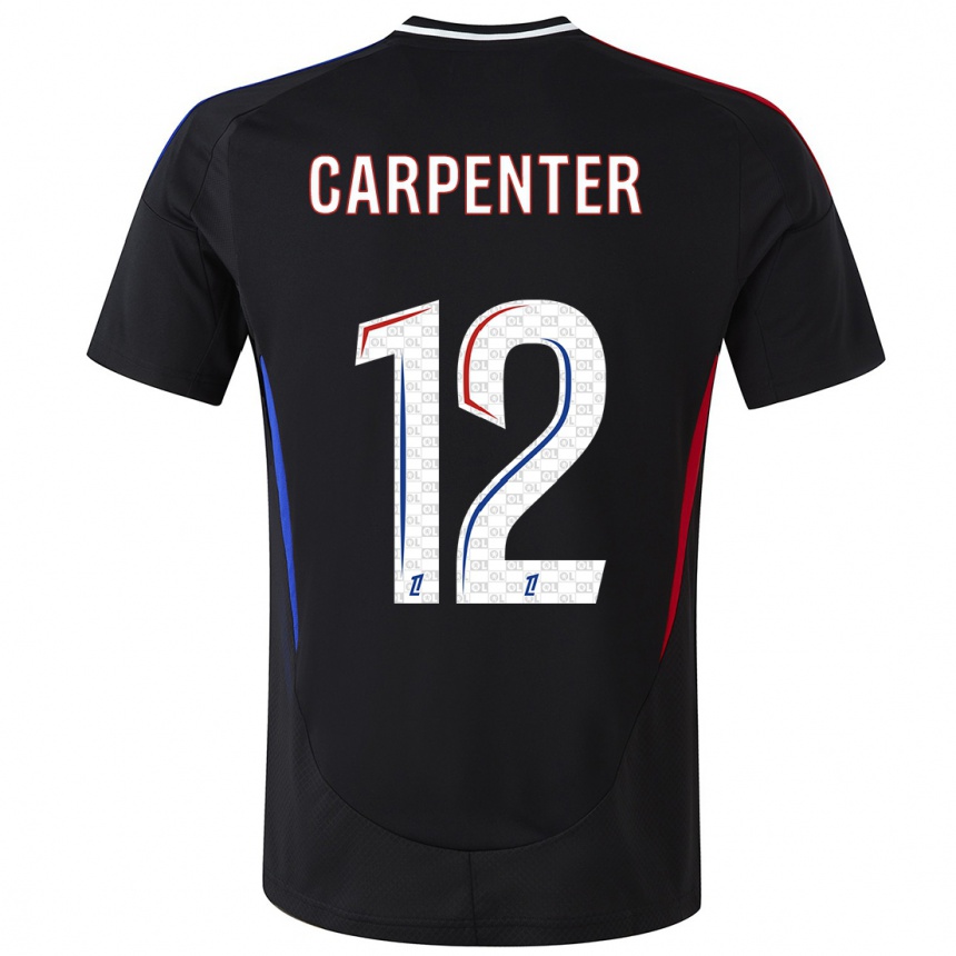 Niño Fútbol Camiseta Ellie Carpenter #12 Negro 2ª Equipación 2024/25 Argentina