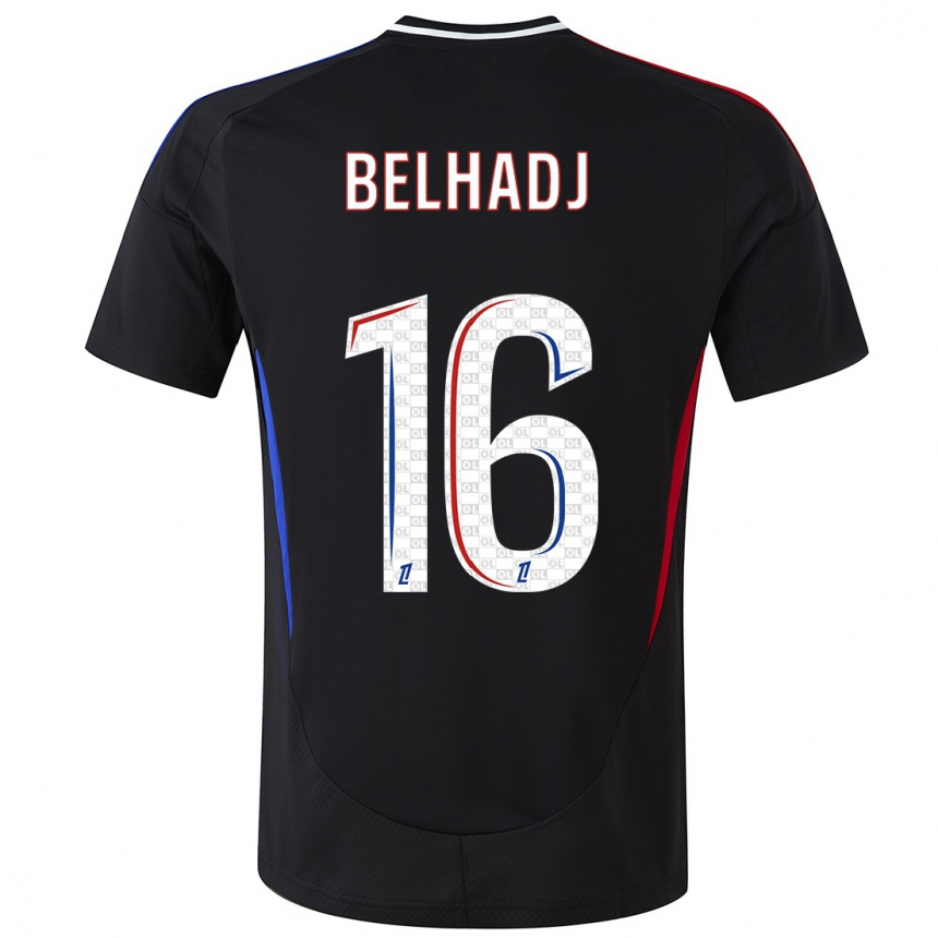 Niño Fútbol Camiseta Féerine Belhadj #16 Negro 2ª Equipación 2024/25 Argentina