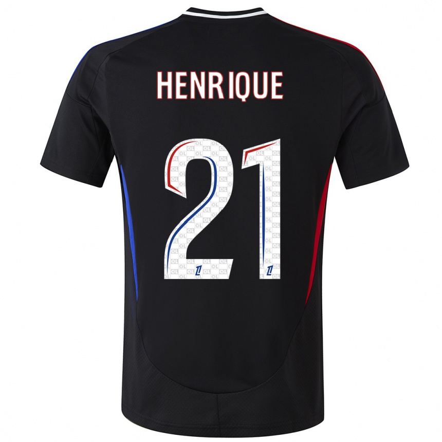 Niño Fútbol Camiseta Henrique #21 Negro 2ª Equipación 2024/25 Argentina