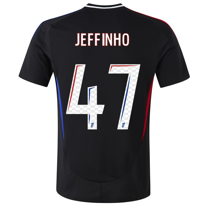 Niño Fútbol Camiseta Jeffinho #47 Negro 2ª Equipación 2024/25 Argentina