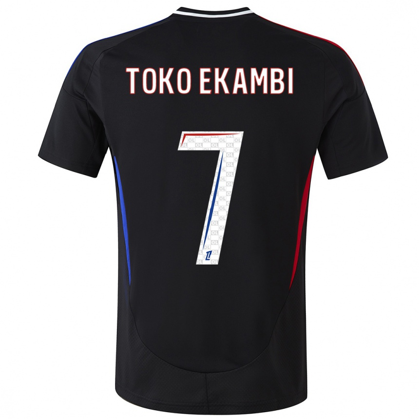 Niño Fútbol Camiseta Karl Toko Ekambi #7 Negro 2ª Equipación 2024/25 Argentina