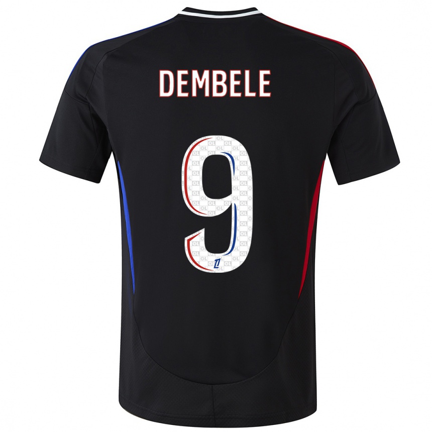 Niño Fútbol Camiseta Moussa Dembele #9 Negro 2ª Equipación 2024/25 Argentina