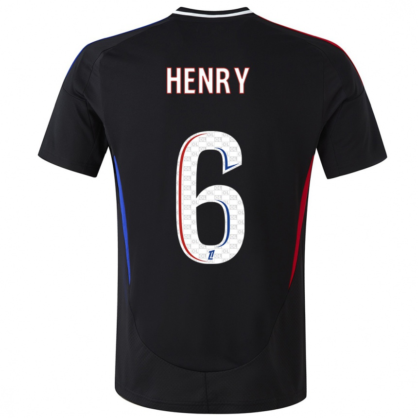 Niño Fútbol Camiseta Amandine Henry #6 Negro 2ª Equipación 2024/25 Argentina