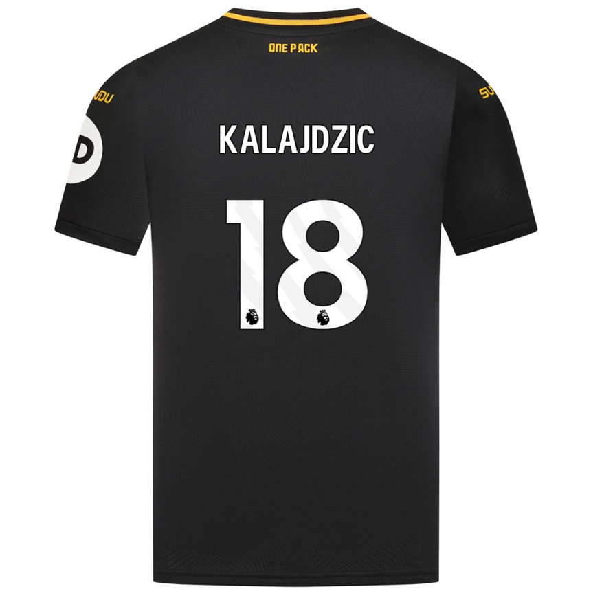 Niño Fútbol Camiseta Sasa Kalajdzic #18 Negro 2ª Equipación 2024/25 Argentina