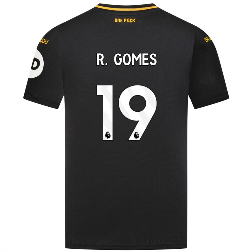 Niño Fútbol Camiseta Rodrigo Gomes #19 Negro 2ª Equipación 2024/25 Argentina