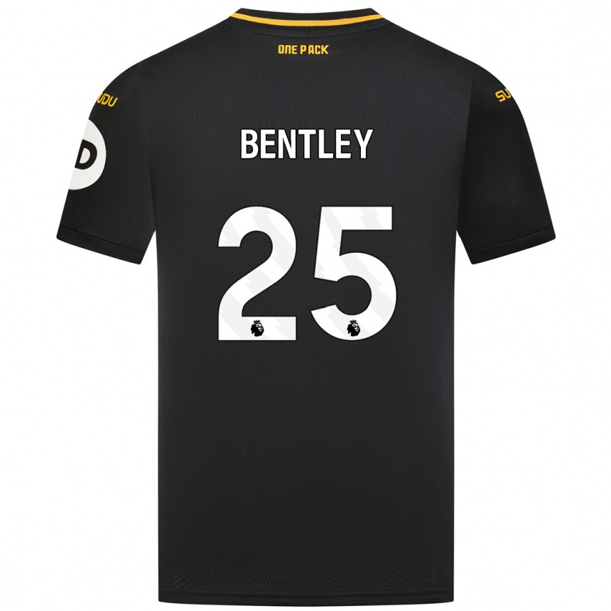 Niño Fútbol Camiseta Daniel Bentley #25 Negro 2ª Equipación 2024/25 Argentina