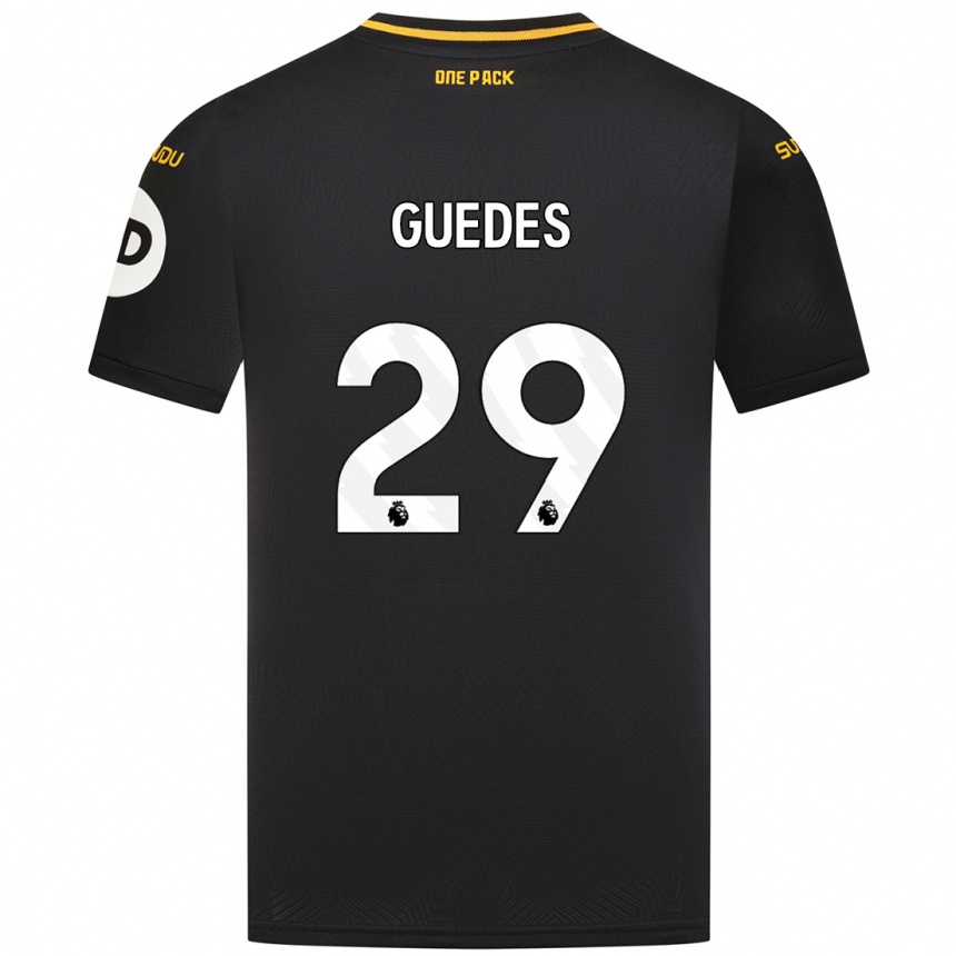 Niño Fútbol Camiseta Gonçalo Guedes #29 Negro 2ª Equipación 2024/25 Argentina