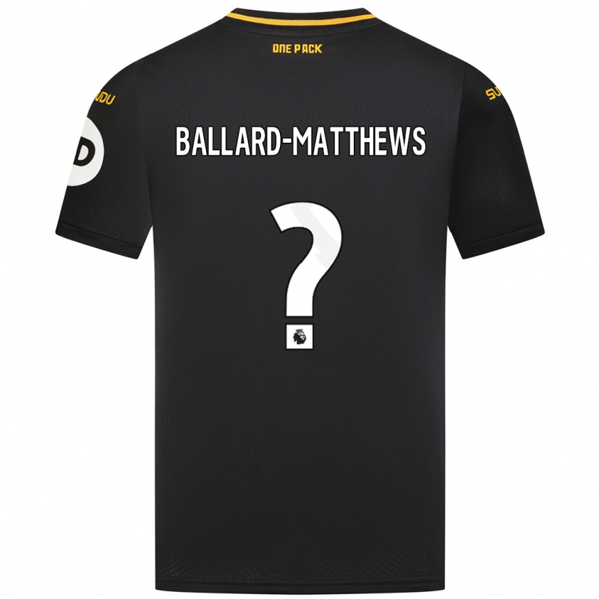 Niño Fútbol Camiseta Emilio Ballard-Matthews #0 Negro 2ª Equipación 2024/25 Argentina