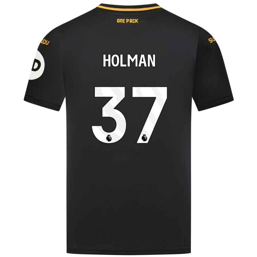 Niño Fútbol Camiseta Fletcher Holman #37 Negro 2ª Equipación 2024/25 Argentina