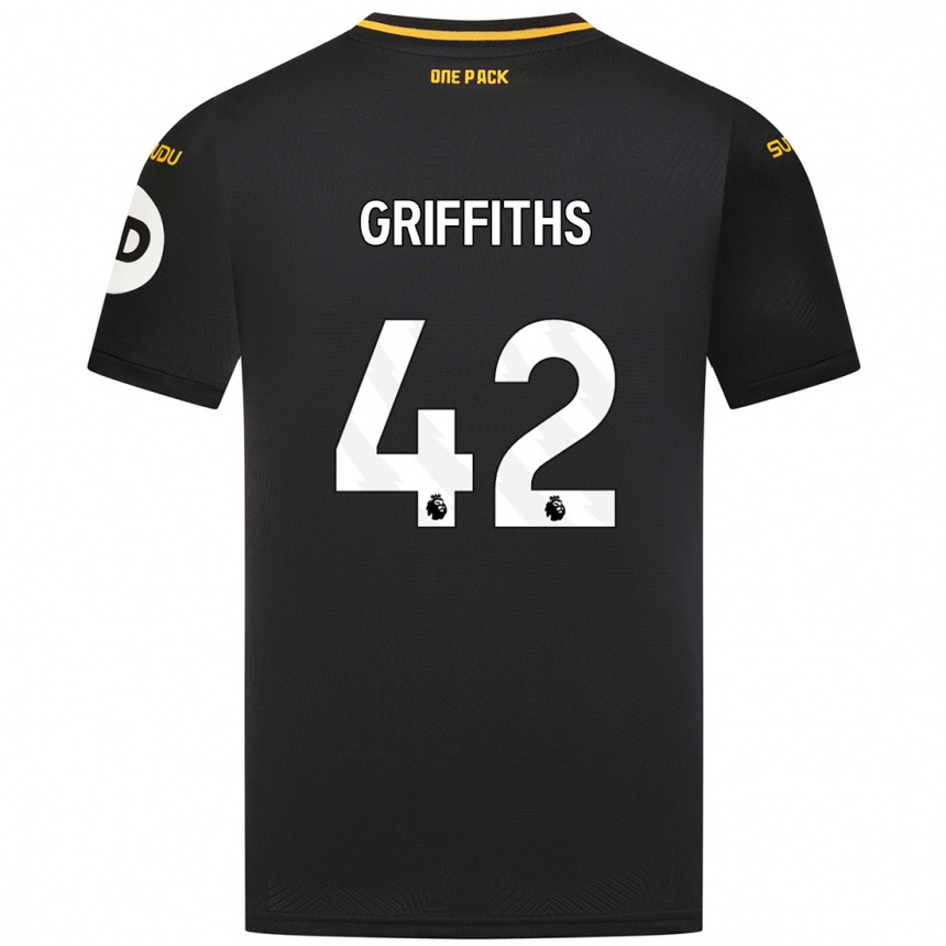 Niño Fútbol Camiseta Harvey Griffiths #42 Negro 2ª Equipación 2024/25 Argentina