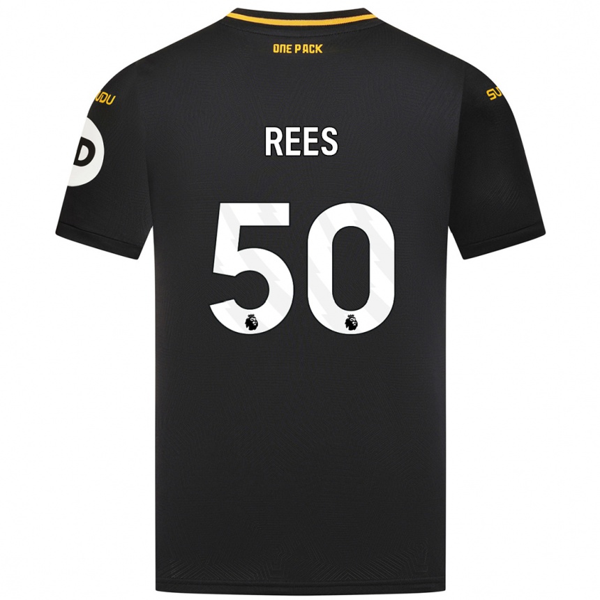 Niño Fútbol Camiseta Mason Rees #50 Negro 2ª Equipación 2024/25 Argentina