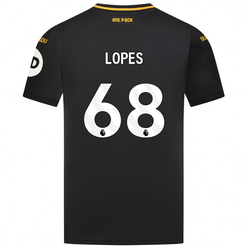 Niño Fútbol Camiseta Leo Lopes #68 Negro 2ª Equipación 2024/25 Argentina