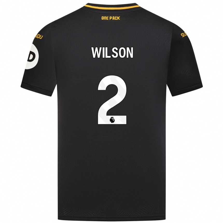 Niño Fútbol Camiseta Ellie Wilson #2 Negro 2ª Equipación 2024/25 Argentina