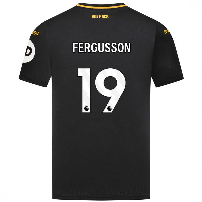 Niño Fútbol Camiseta Liv Fergusson #19 Negro 2ª Equipación 2024/25 Argentina