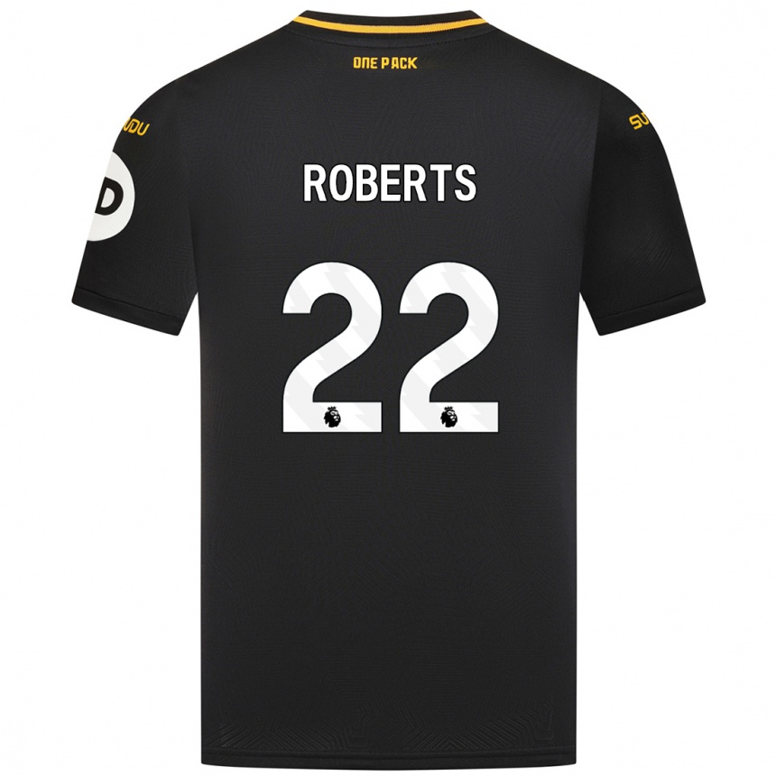 Niño Fútbol Camiseta Beth Roberts #22 Negro 2ª Equipación 2024/25 Argentina