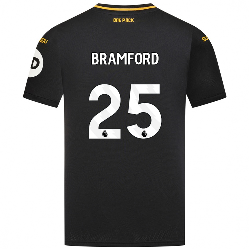 Niño Fútbol Camiseta Sophie Bramford #25 Negro 2ª Equipación 2024/25 Argentina