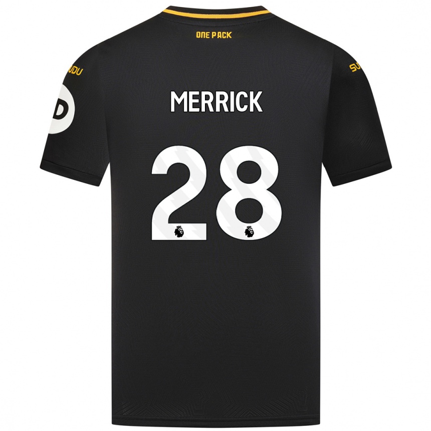 Niño Fútbol Camiseta Beth Merrick #28 Negro 2ª Equipación 2024/25 Argentina