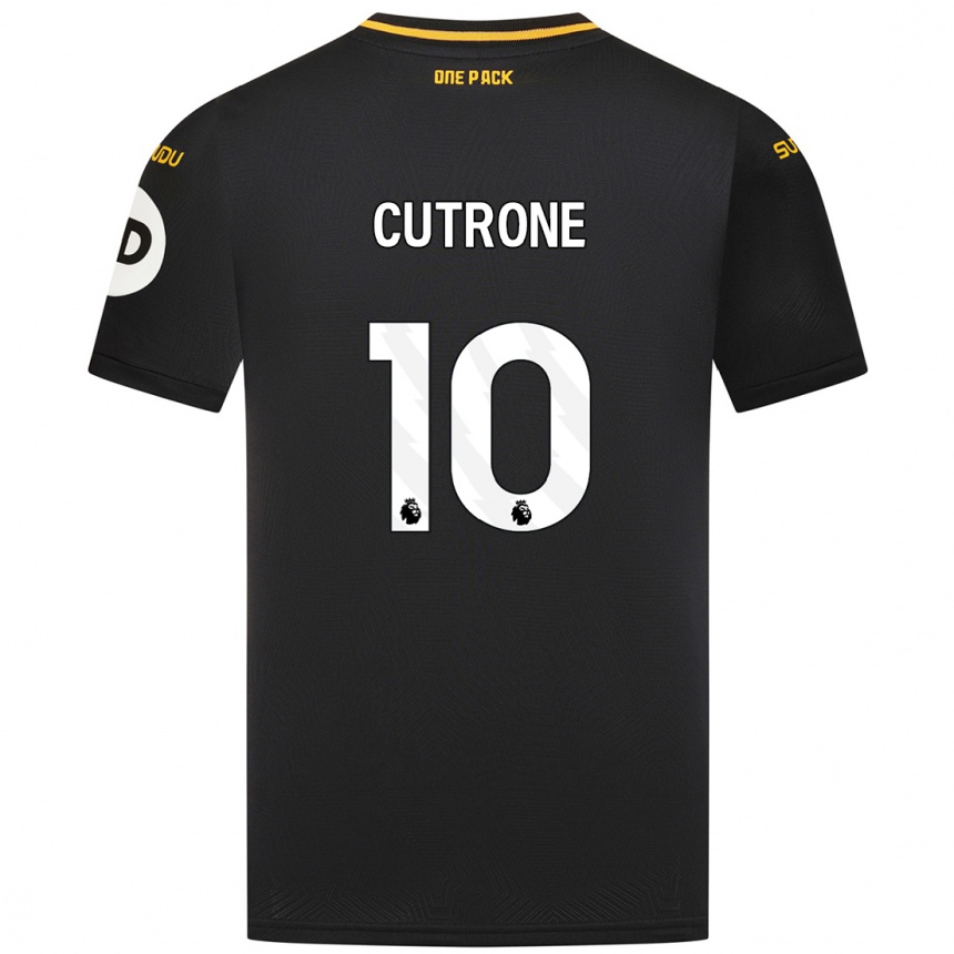 Niño Fútbol Camiseta Patrick Cutrone #10 Negro 2ª Equipación 2024/25 Argentina