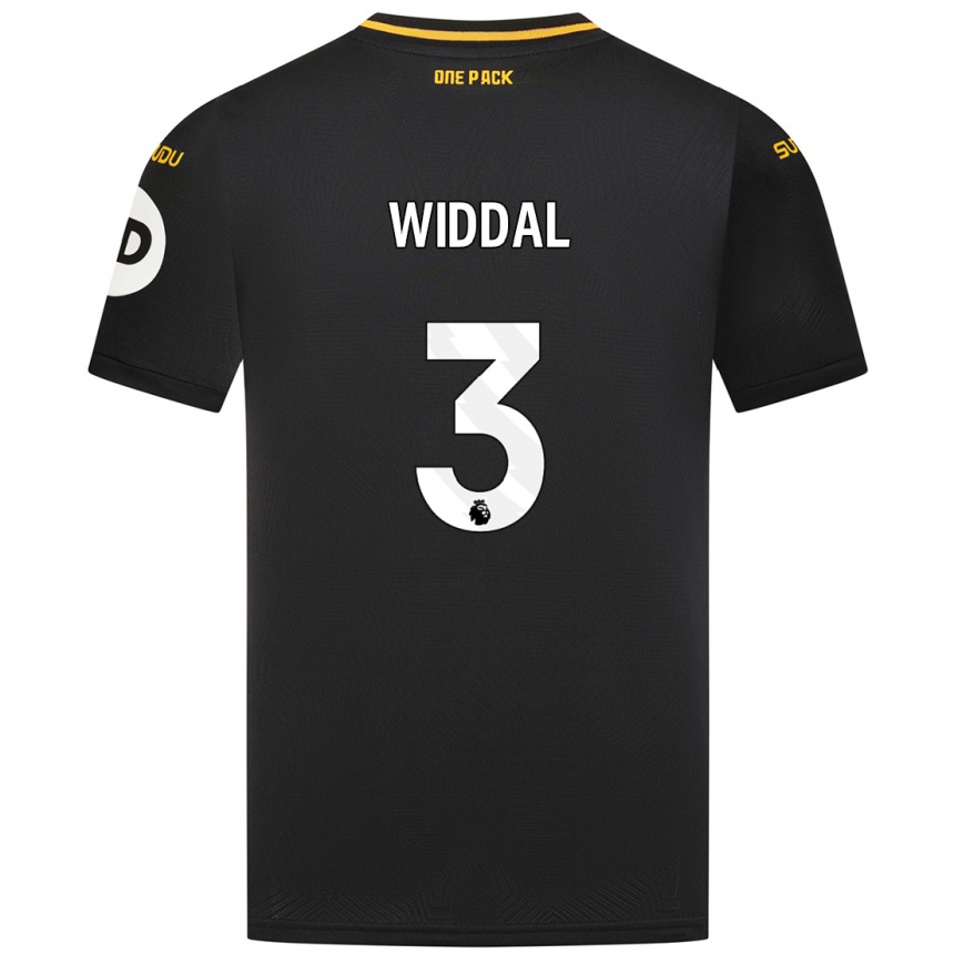 Niño Fútbol Camiseta Natalie Widdal #3 Negro 2ª Equipación 2024/25 Argentina