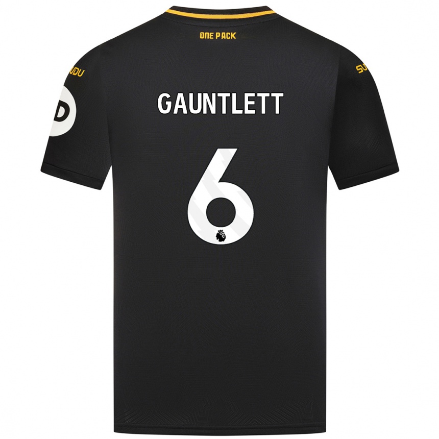 Niño Fútbol Camiseta Maz Gauntlett #6 Negro 2ª Equipación 2024/25 Argentina